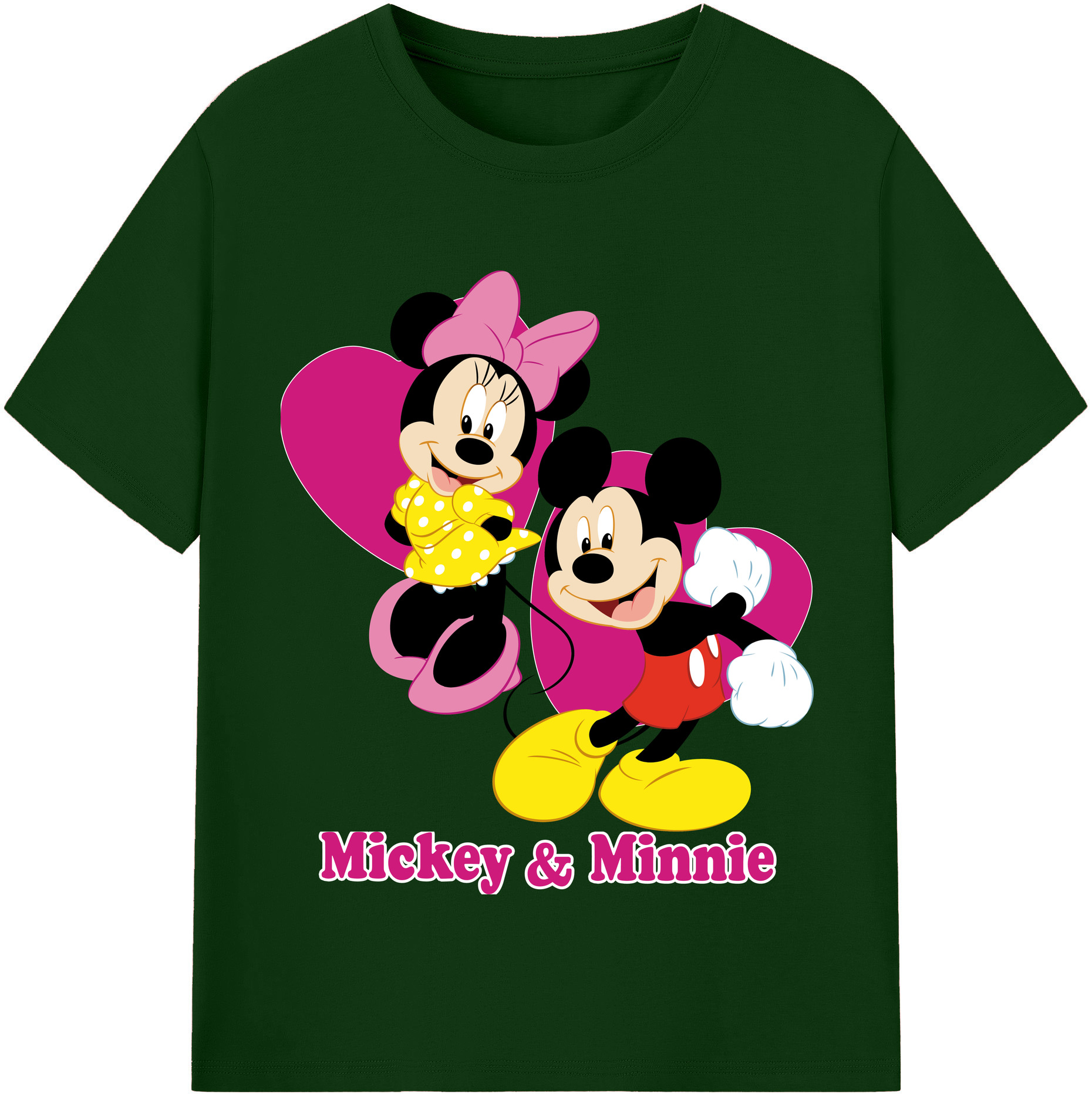 （画像用） ミッキーマウス Mickey Mouse 綿100％半袖Tシャツ（フロントプリント）